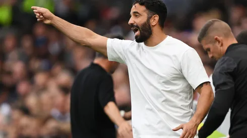 Ruben Amorim, técnico do Manchester United. (Photo by Mike Hewitt/Getty Images)