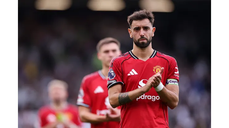 Bruno Fernandes, capitão do Manchester United. (Photo by Justin Setterfield/Getty Images)