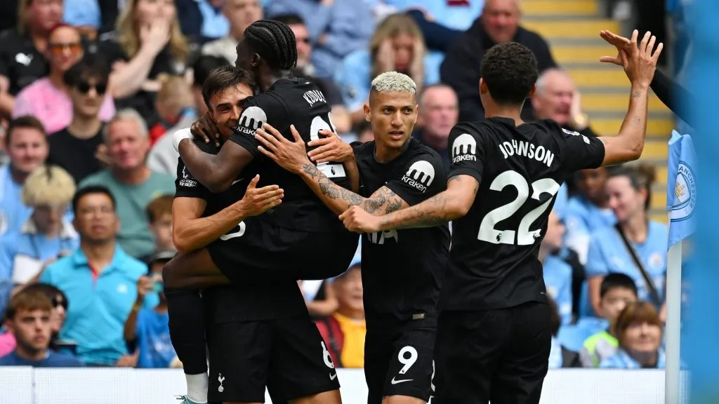 Tottenham derrotou o Manchester City com boa atuação de Richarlison. Foto: Clive Mason/Getty Images