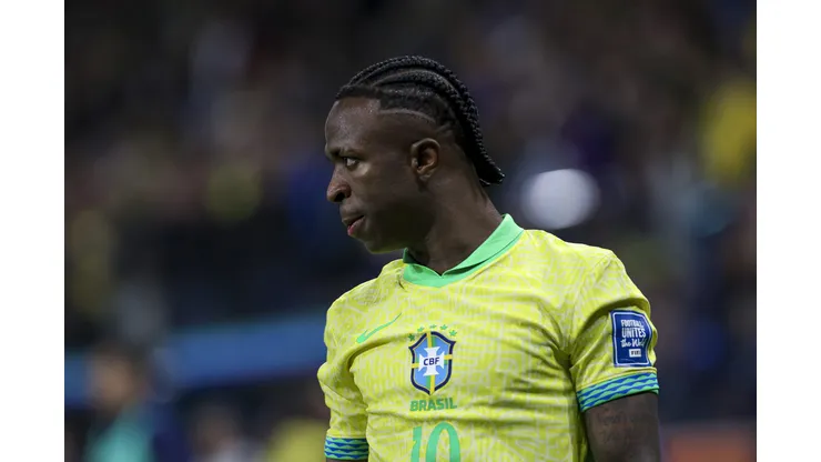 Vini Jr. não foi convocado por Ancelotti. Foto: Ricardo Moreira/Getty Images