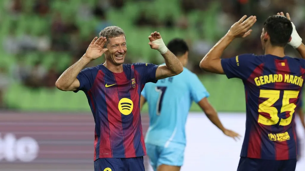 Lewandowski está na quarta temporada defendendo as cores do Barcelona (Foto: Han Myung-Gu/Getty Images)