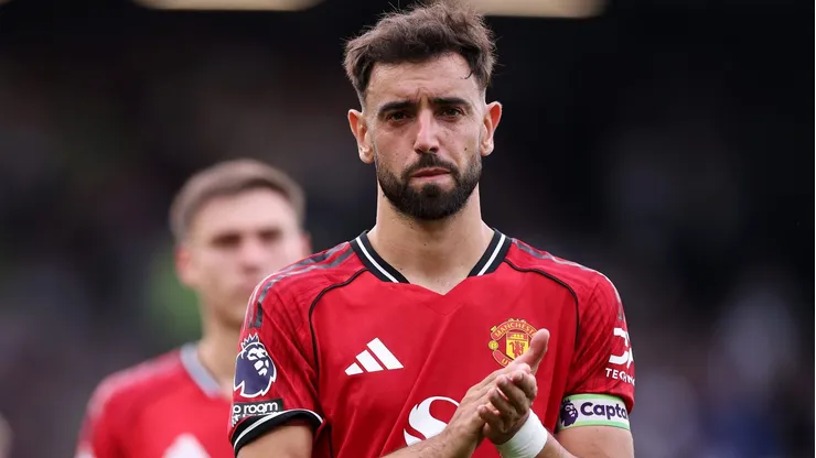 Na mira do Al-Ittihad, Bruno Fernandes concorda em deixar o Manchester United no fim da temporada. (Photo by Justin Setterfield/Getty Images)