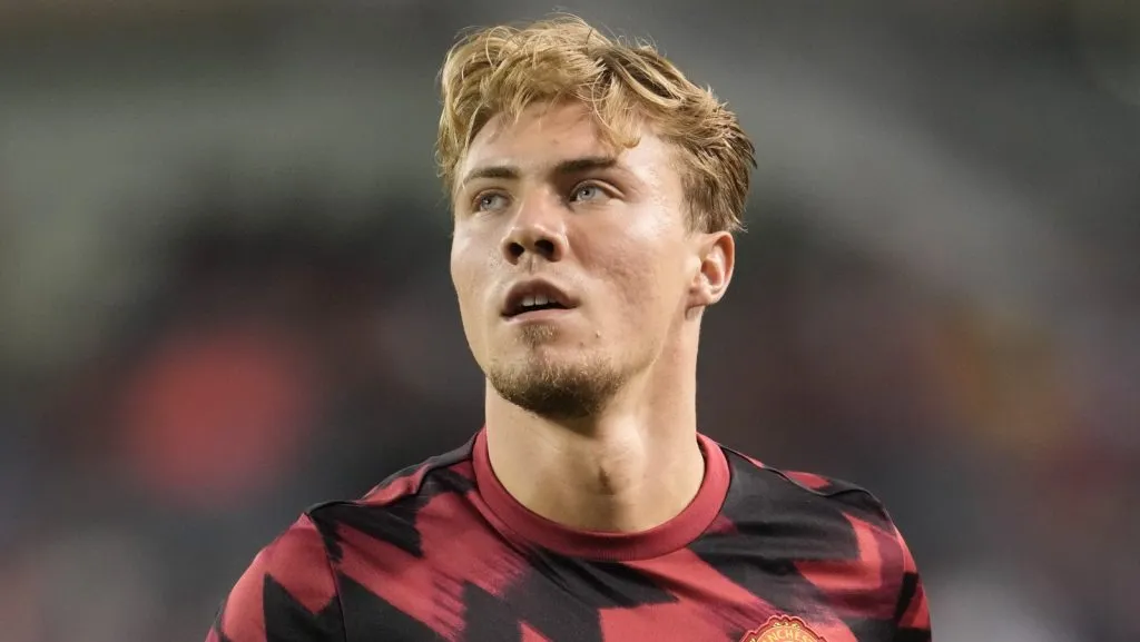 Hojlund foi emprestado pelo United em setembro deste ano. (Photo by Patrick McDermott/Getty Images)