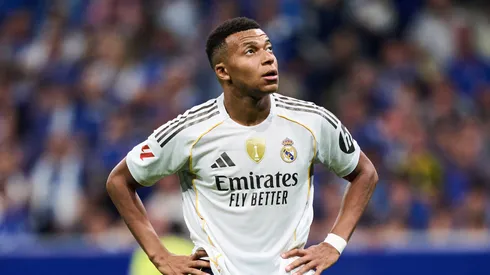 Mbappé jogando pelo Real Madrid. Foto: Juan Manuel Serrano Arce/Getty Images