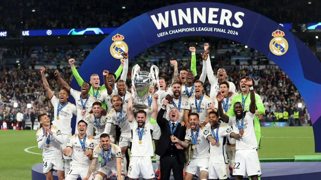 Real Madrid venceu a Champions League pela última vez em 2024. Foto: Lars Baron/Getty Images