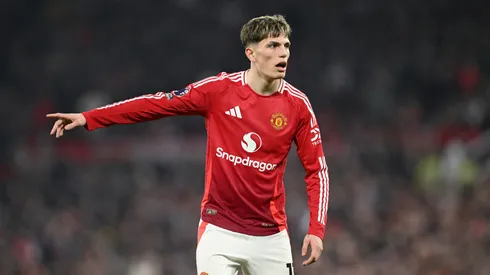 Garnacho em ação pelo Manchester United. Foto: Michael Regan/Getty Images