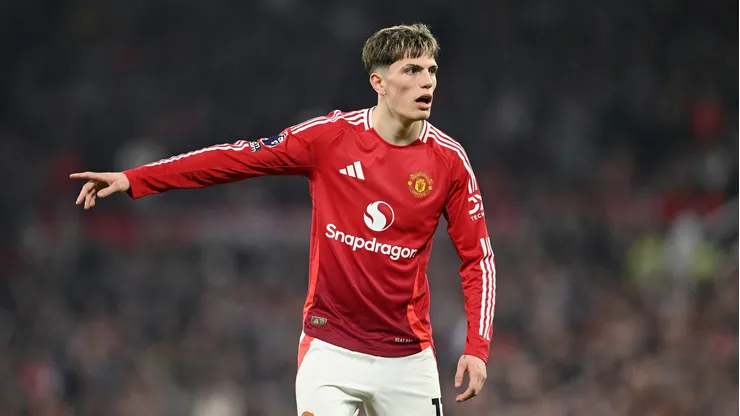 Garnacho em ação pelo Manchester United. Foto: Michael Regan/Getty Images
