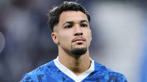Marcos Leonardo, jogador do Al-Hilal que ficou de fora da lista de inscritos no Campeonato Saudita. Renan Lodi também não foi inscrito. (Foto: Abdullah Ahmed/Getty Images)