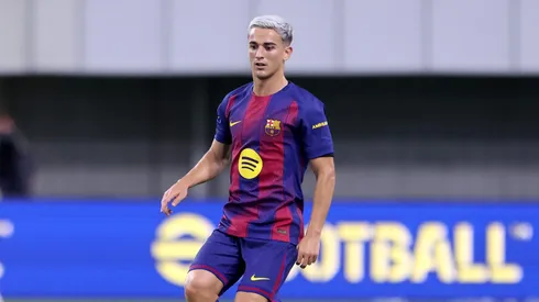 Gavi preocupa Barcelona após sentir dores no joelho e pode virar desfalque contra o Rayo Vallecano. (Photo by Paul Miller/Getty Images)