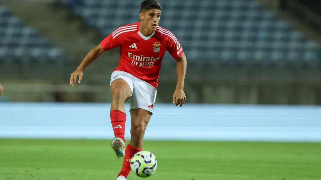 Tiago Gouveia durante o amistoso de pré-temporada. Foto: Carlos Rodrigues/Getty Image.