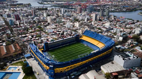 Vista aérea do estádio La Bombonera antes da partida da Liga Profissional de 2024 entre Boca Juniors e River Plate no Estádio Alberto J. Armando em 21 de setembro de 2024 em Buenos Aires, Argentina. Foto: Marcelo Endelli/Getty Images