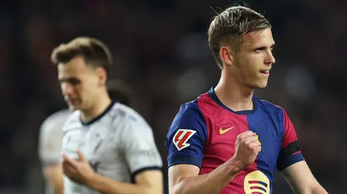 Dani Olmo terá sua primeira chance como titular nesta temporada diante do Rayo Vallecano, em Vallecas, palco de sua estreia no Barça no ano passado. (Photo by Clive Brunskill/Getty Images)