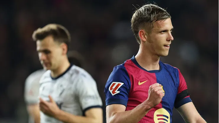 Dani Olmo terá sua primeira chance como titular nesta temporada diante do Rayo Vallecano, em Vallecas, palco de sua estreia no Barça no ano passado. (Photo by Clive Brunskill/Getty Images)