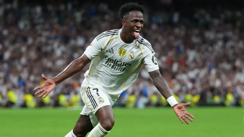 Real Madrid X Mallorca: Vini Jr comemora seu gol