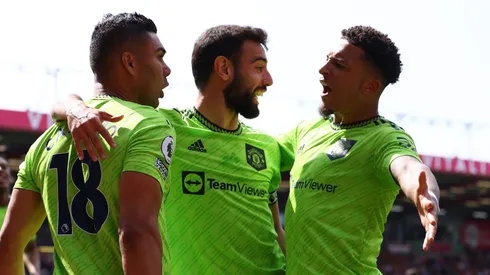 Sancho, do United, aceita ouvir proposta para fechar com Aston Villa. (Photo by Michael Steele/Getty Images)