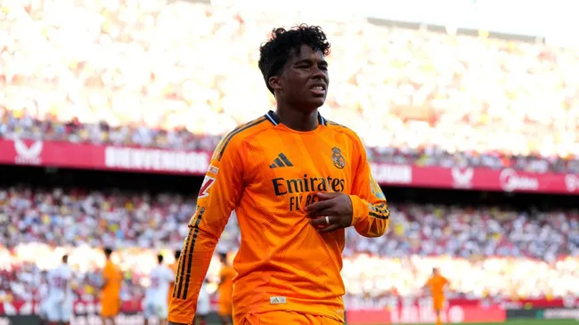 Endrick se lesionou em maio, em partida contra o Sevilla. Foto: Angel Martinez/Getty Images