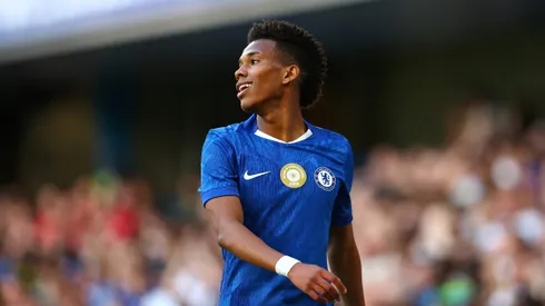 Estêvão em ação pelo Chelsea. Foto: Bryn Lennon/Getty Images