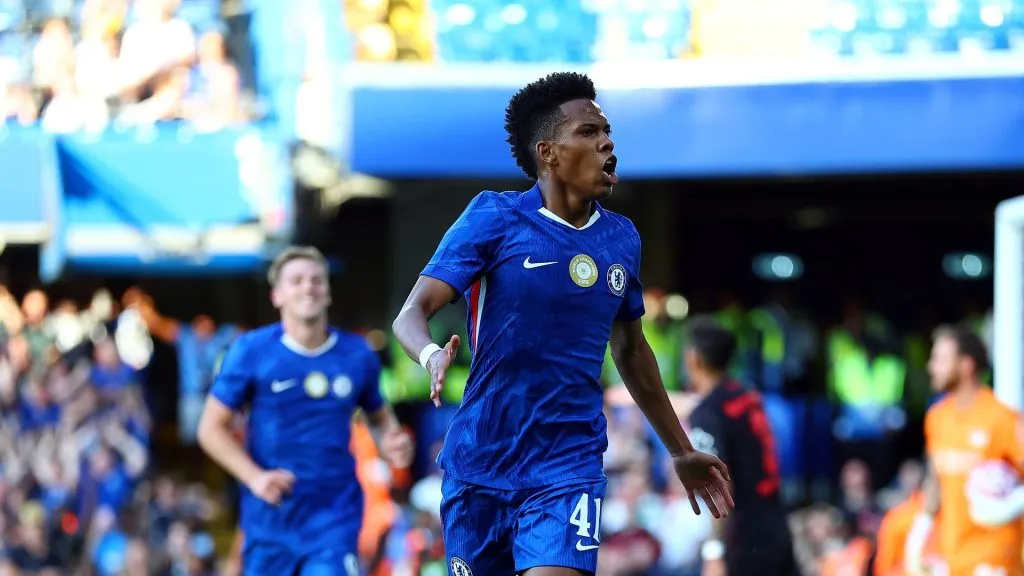 Estêvão balançou as redes em amistoso pelo Chelsea. Foto: Bryn Lennon/Getty Images