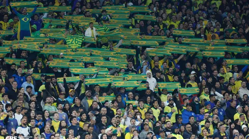 Torcida brasileira no duelo contra o Paraguai, na Neo Química Arena (Foto: Rafael Ribeiro – CBF)