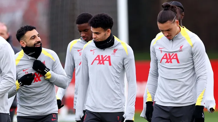 Salah (à esquerda) defendeu Luis Díaz e Darwin Núñez, ex-companheiros de Liverpool
