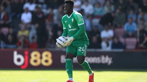 André Onana em jogo do Manchester United. Foto: Ryan Pierse/Getty Images
