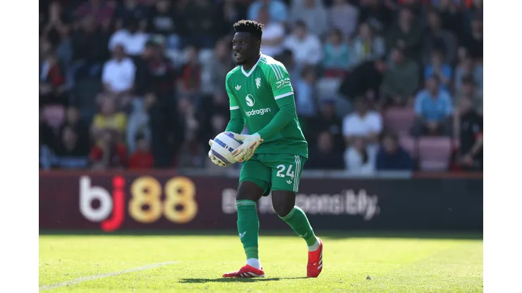 André Onana em jogo do Manchester United. Foto: Ryan Pierse/Getty Images