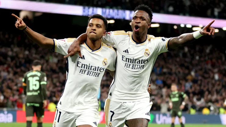 Vinicius Junior e Rodrygo, do Real Madrid. (Foto: Florencia Tan Jun/Getty Images)