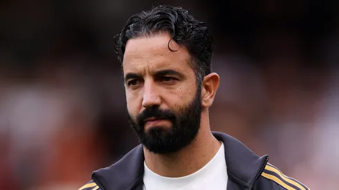 Manchester United e Ruben Amorim têm noção divergência nos bastidores, mas demissão segue descartada. (Photo by Justin Setterfield/Getty Images)