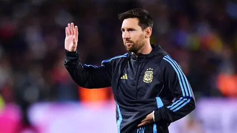 Lionel Messi em ação pela Seleção da Argentina.