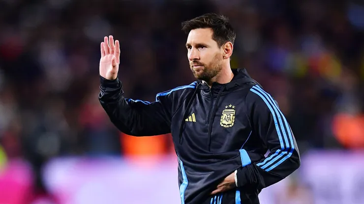 Lionel Messi em ação pela Seleção da Argentina.