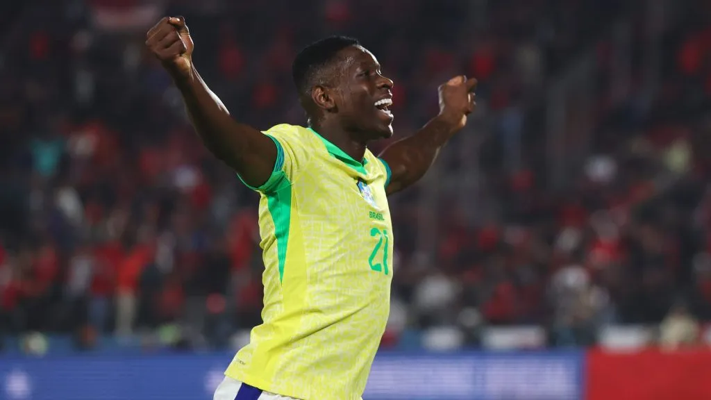 Luiz Henrique em jogo do Brasil. Foto: Marcelo Hernandez/Getty Images