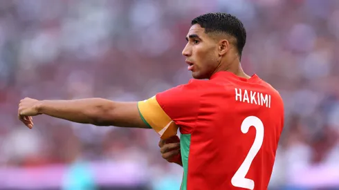 Hakimi na Seleção de Marrocos. Foto: Alex Livesey