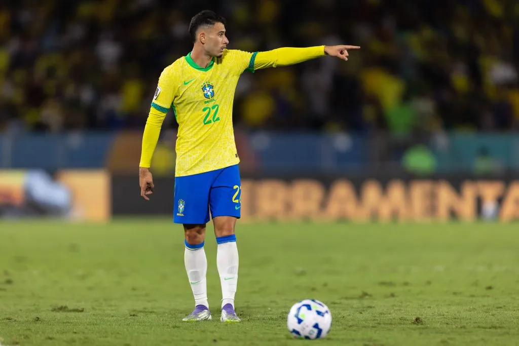Gabriel Martinelli pela Seleção Brasileira. (Photo by Ruano Carneiro/Getty Images)