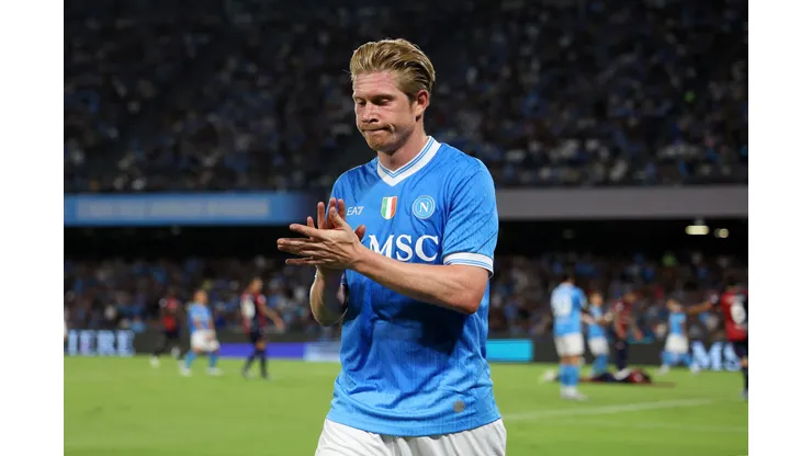 Kevin De Bruyne em ação pelo Napoli. Foto: Francesco Pecoraro/Getty Images