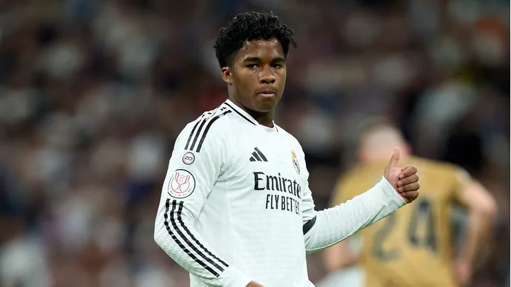 Endrick pensa na Copa do Mundo e vai avaliar saída do Real Madrid em janeiro. (Photo by Angel Martinez/Getty Images)