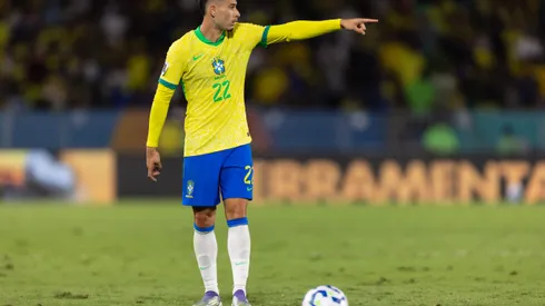 Gabriel Martinelli em ação pela Seleção Brasileira. (Photo by Ruano Carneiro/Getty Images)