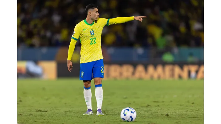 Gabriel Martinelli em ação pela Seleção Brasileira. (Photo by Ruano Carneiro/Getty Images)