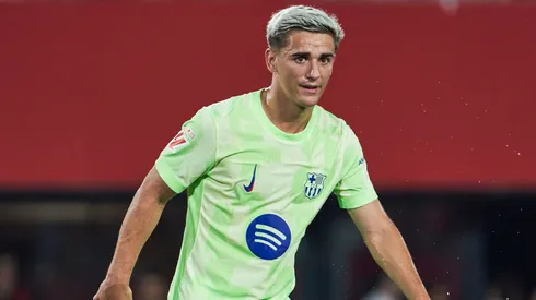 Gavi em ação pelo Barcelona em jogo de LaLiga (Foto: Rafa Babot/Getty Images)