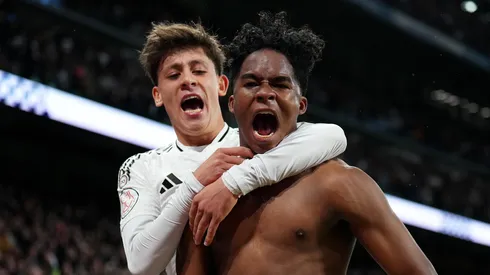 Endrick e Arda Güler comemorando pelo Real Madrid (Foto: Angel Martinez/Getty Images)