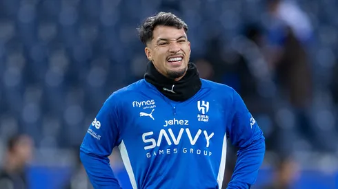 Marcos Leonardo em jogo do Al-Hilal. Foto: Abdullah Ahmed/Getty Images