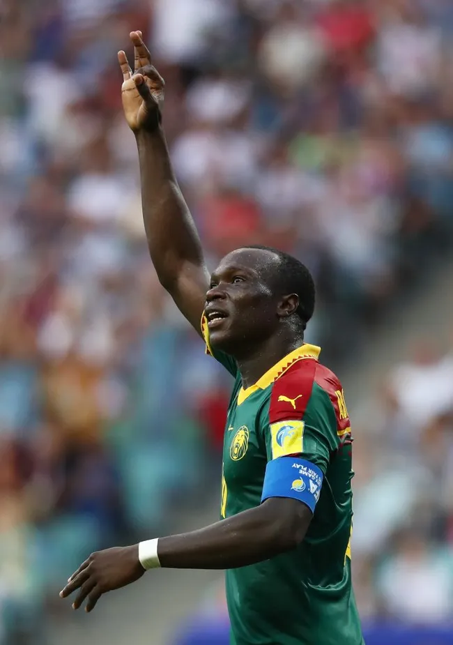 Atacante Vincent Aboubakar é uma peça importante para a Seleção de Camarões. Ele já foi artilheiro, conquistou a Copa Africana de Nações e é medalhão  (Photo by Dean Mouhtaropoulos/Getty Images)