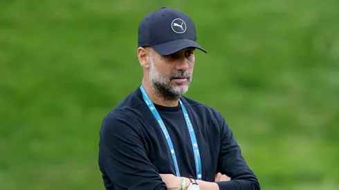 Marmoush, do City, sofre lesão e preocupa Guardiola contra o United. (Photo by Kate McShane/Getty Images)