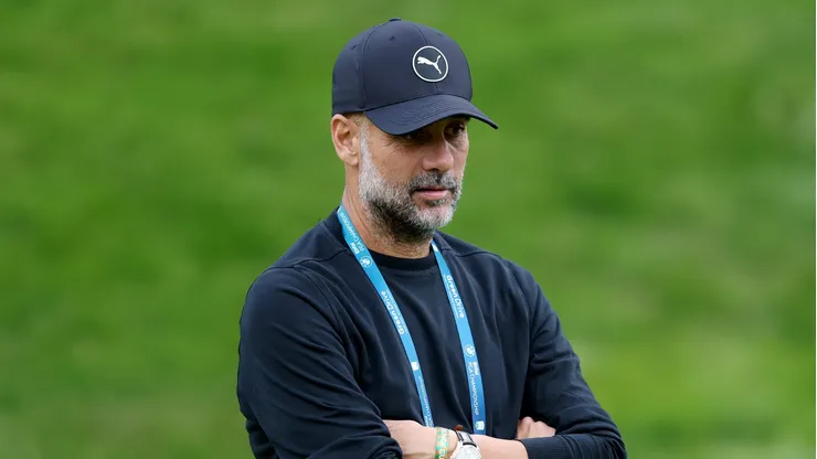 Marmoush, do City, sofre lesão e preocupa Guardiola contra o United. (Photo by Kate McShane/Getty Images)