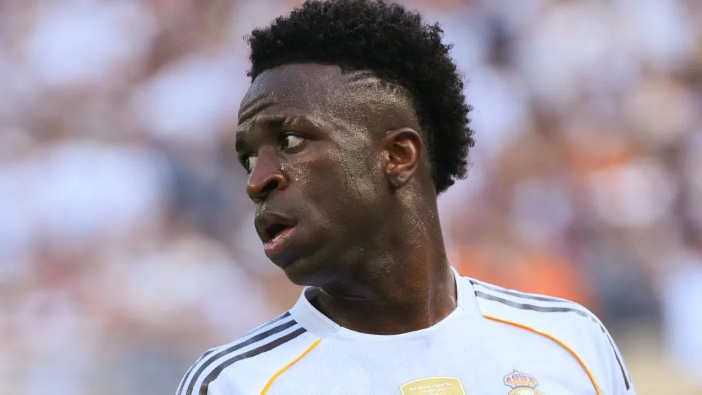 Vinicius Júnior em ação com o Real Madrid (Photo by David Ramos/Getty Images)