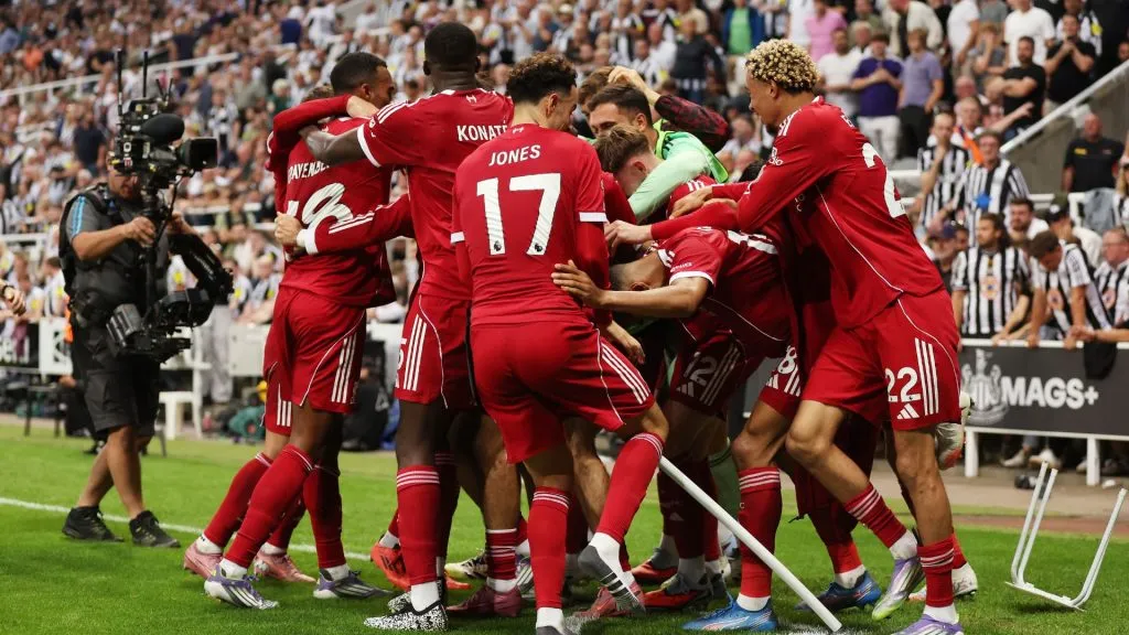 Jogadores do Liverpool (foto: George Wood/Getty Imagens)