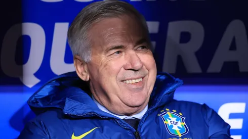 Ancelotti, técnico da Seleção Brasileira em ação. (Photo by Buda Mendes/Getty Images)