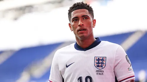 Jude Bellingham em ação pela Inglaterra.