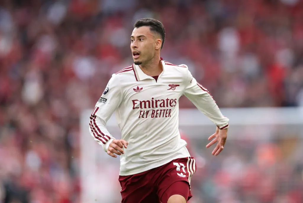 Gabriel Martinelli durante Liverpool v Arsenal. (Photo by Alex Pantling/Getty Images)
