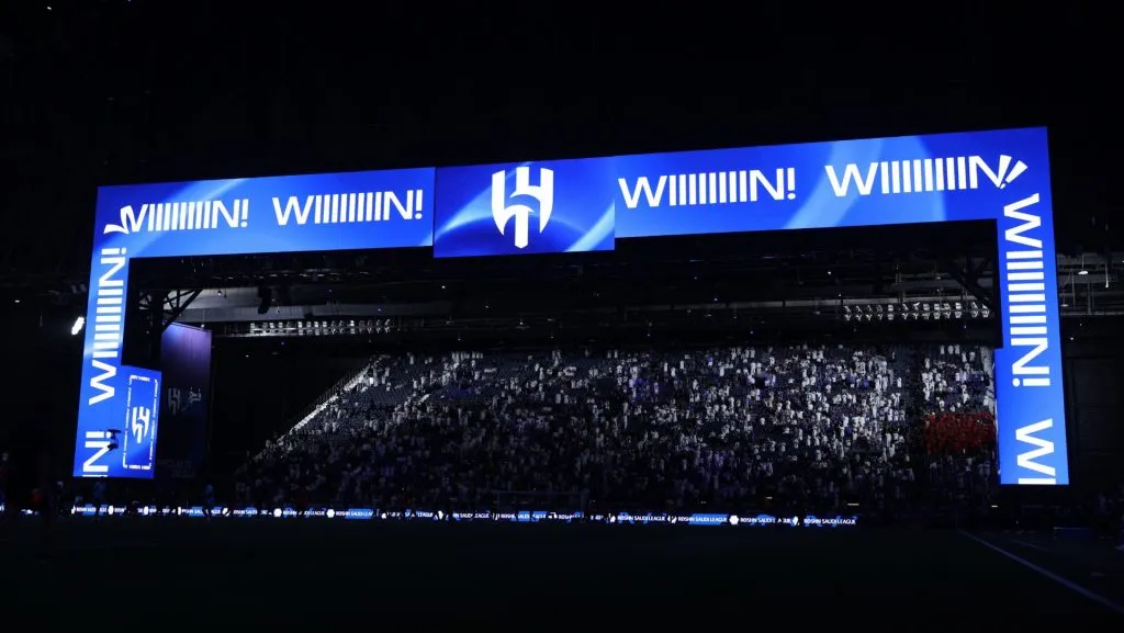 Vista geral das arquibancadas da arena após a partida da Saudi Pro League. Foto: Abdullah Ahmed/Getty Images