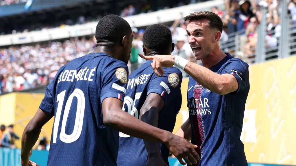 Dembélé em ação pelo PSG em jogo do Mundial de Clubes (Foto: Buda Mendes/Getty Images)